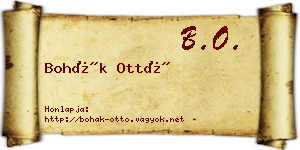 Bohák Ottó névjegykártya