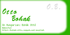 otto bohak business card