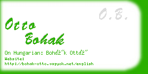 otto bohak business card